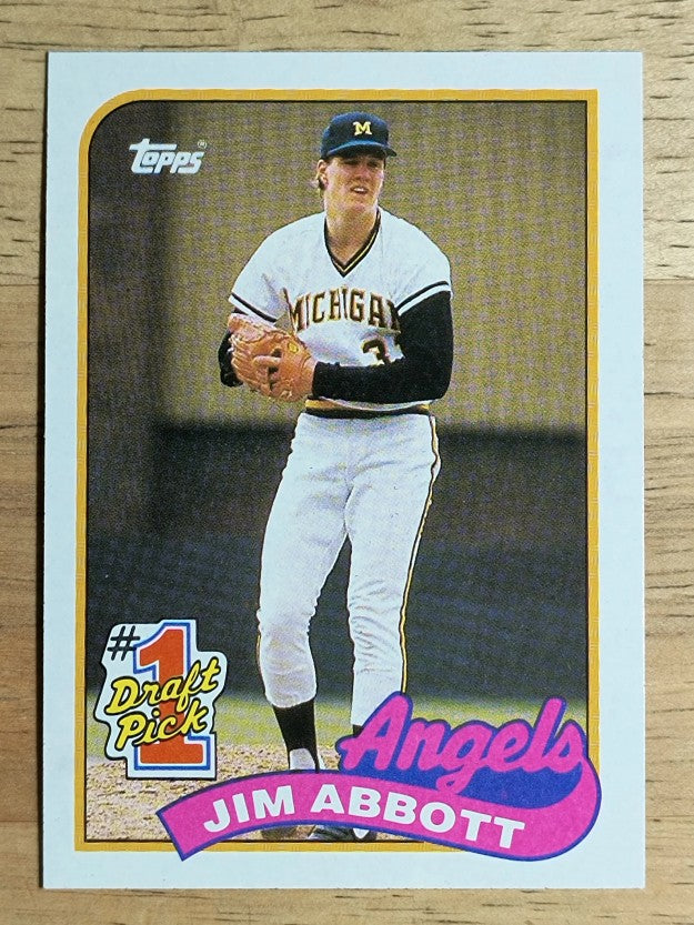 1989 Topps #573 Jim Abbott FDP RC