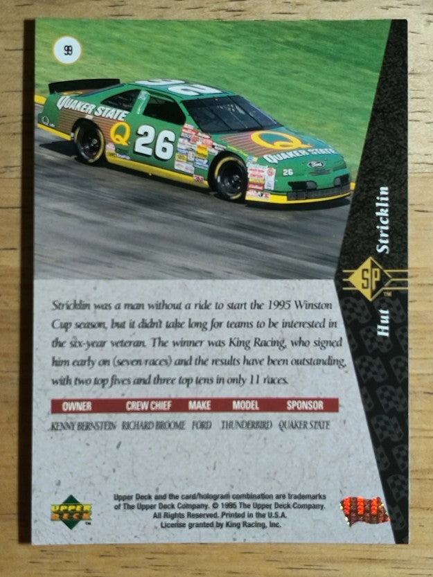 1995 SP #99 Hut Stricklin's Car