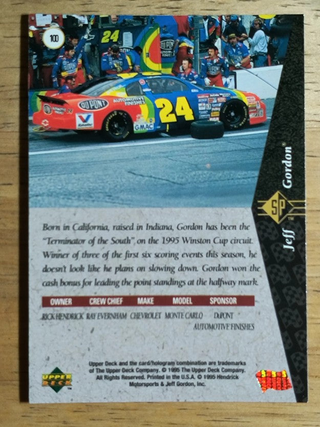 1995 SP #100 Jeff Gordon's Car