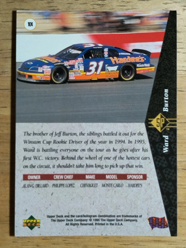 1995 SP #104 Ward Burton's Car
