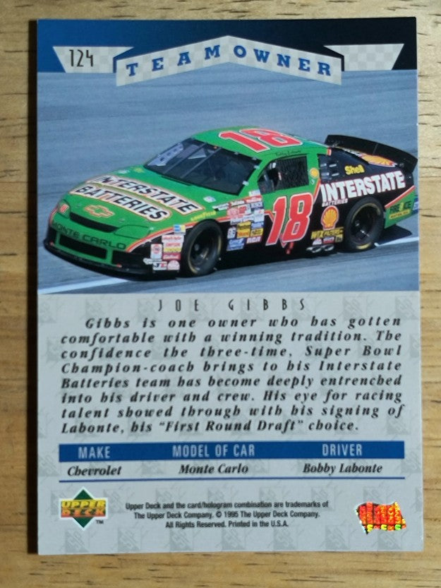 1995 SP #124 Joe Gibbs OWN