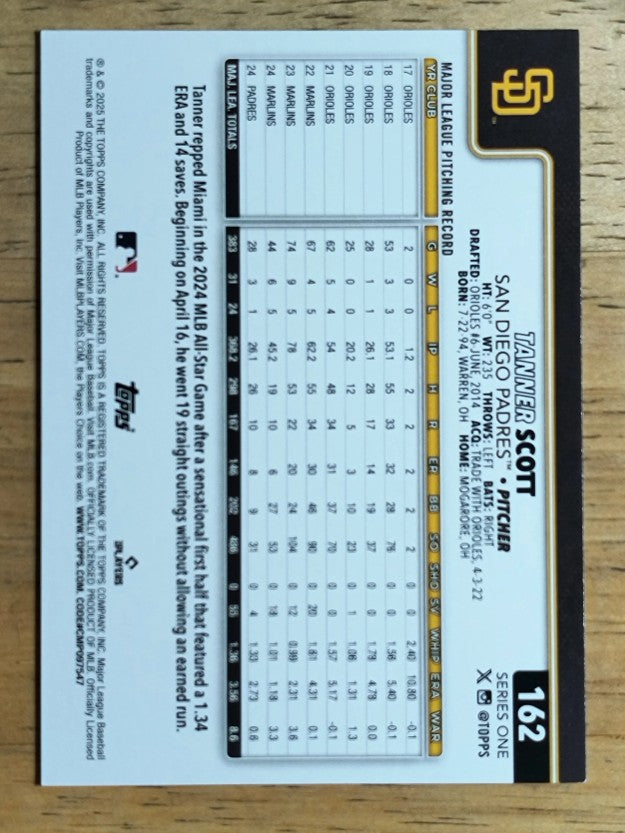 2025 Topps #162 Tanner Scott