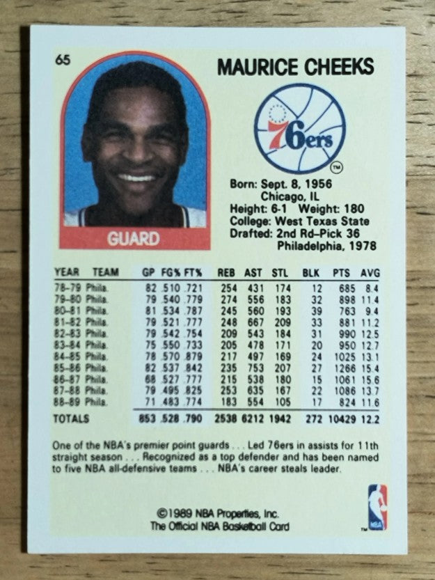 1989-90 Hoops #65 Maurice Cheeks SP (NM)