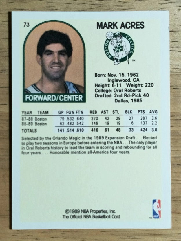 1989-90 Hoops #73 Mark Acres SP (NM)