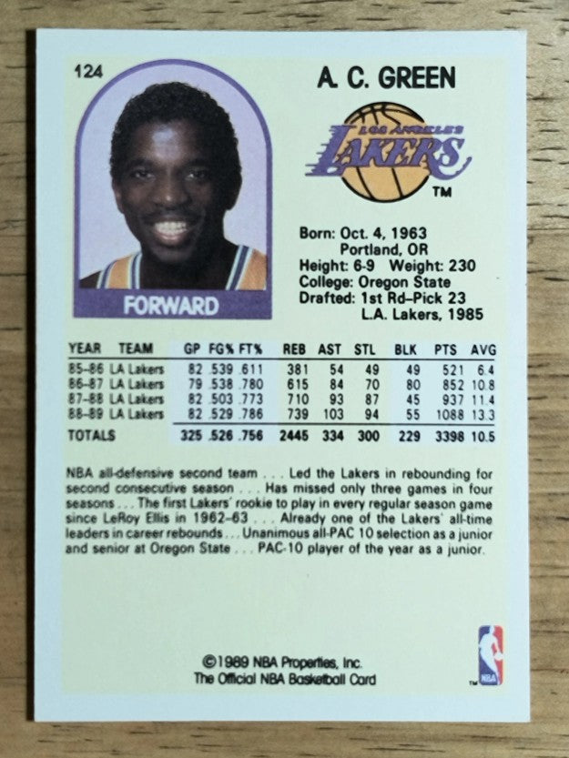 1989-90 Hoops #124 A.C. Green