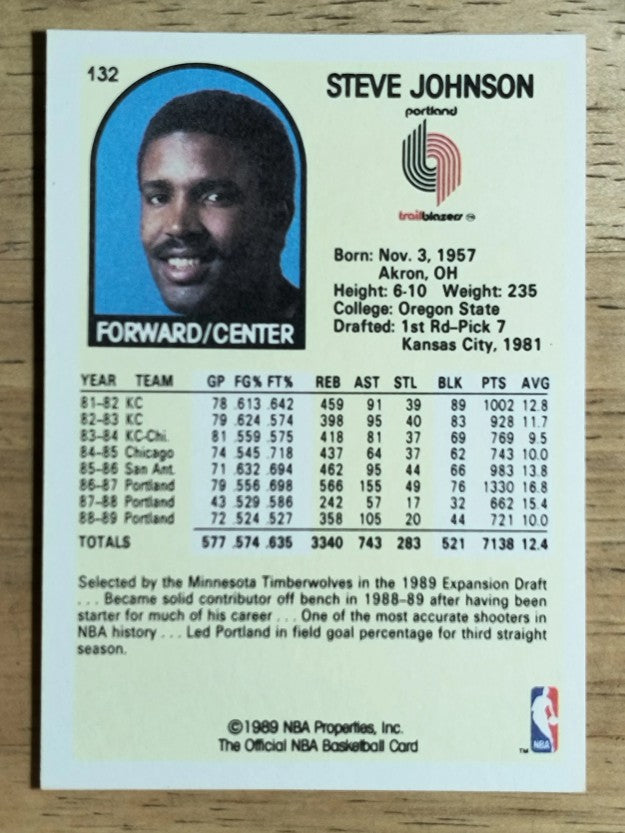 1989-90 Hoops #132 Steve Johnson SP (NM)