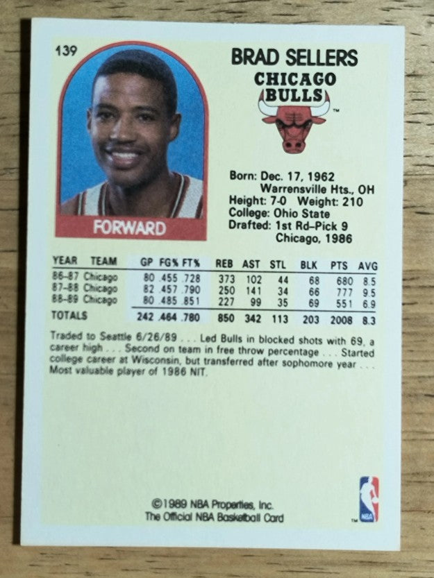 1989-90 Hoops #139 Brad Sellers SP
