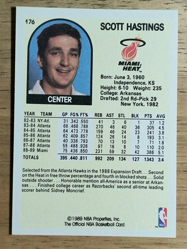 1989-90 Hoops #176 Scott Hastings SP