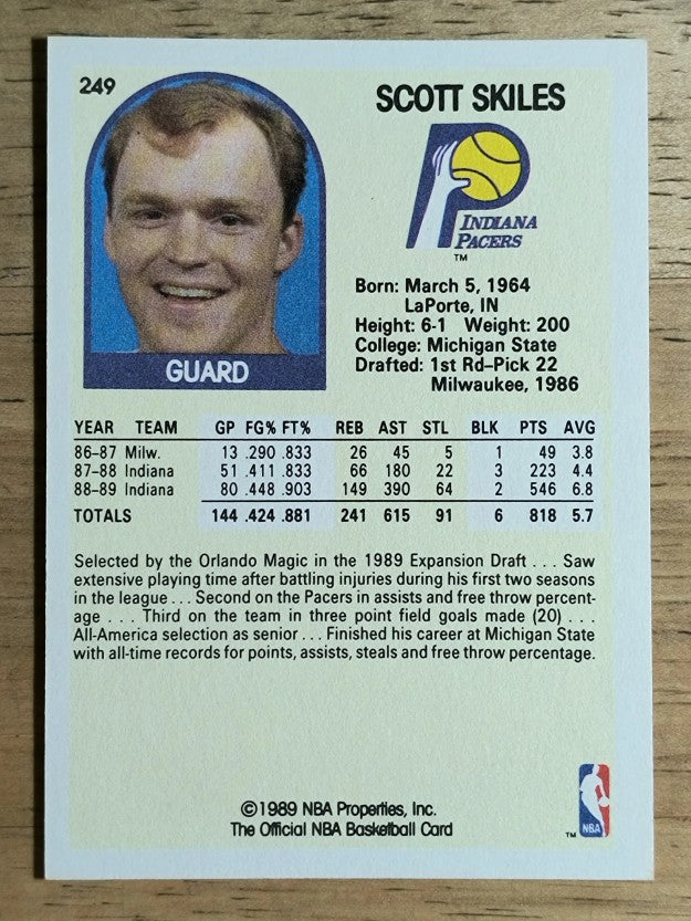 1989-90 Hoops #249 Scott Skiles SP RC