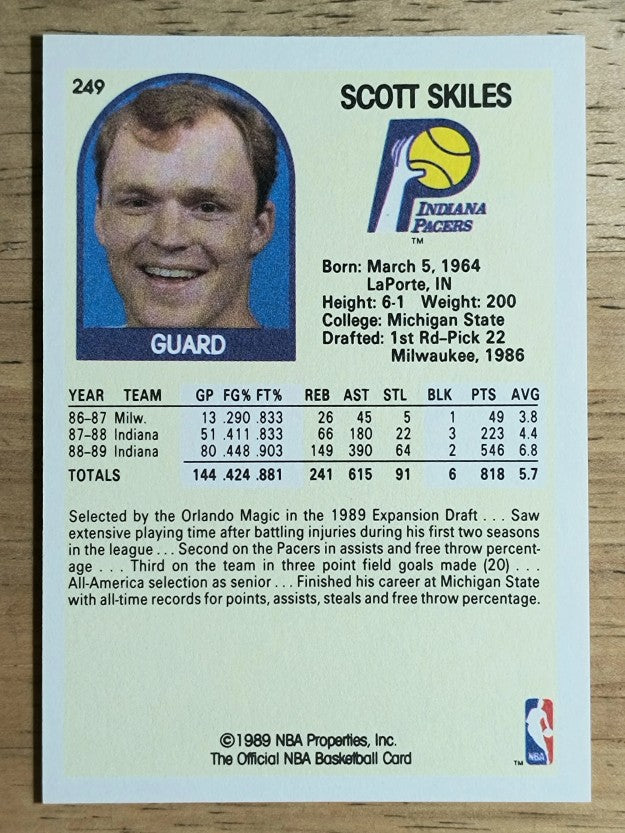 1989-90 Hoops #249 Scott Skiles SP RC (NM)