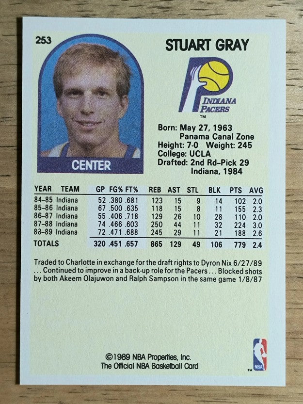 1989-90 Hoops #253 Stuart Gray SP
