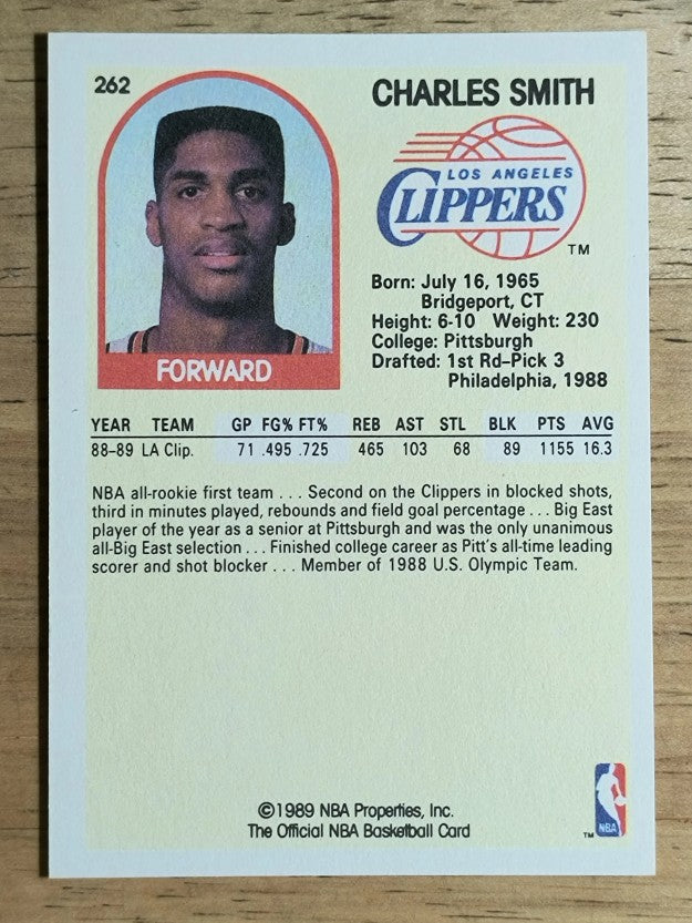 1989-90 Hoops #262 Charles Smith RC