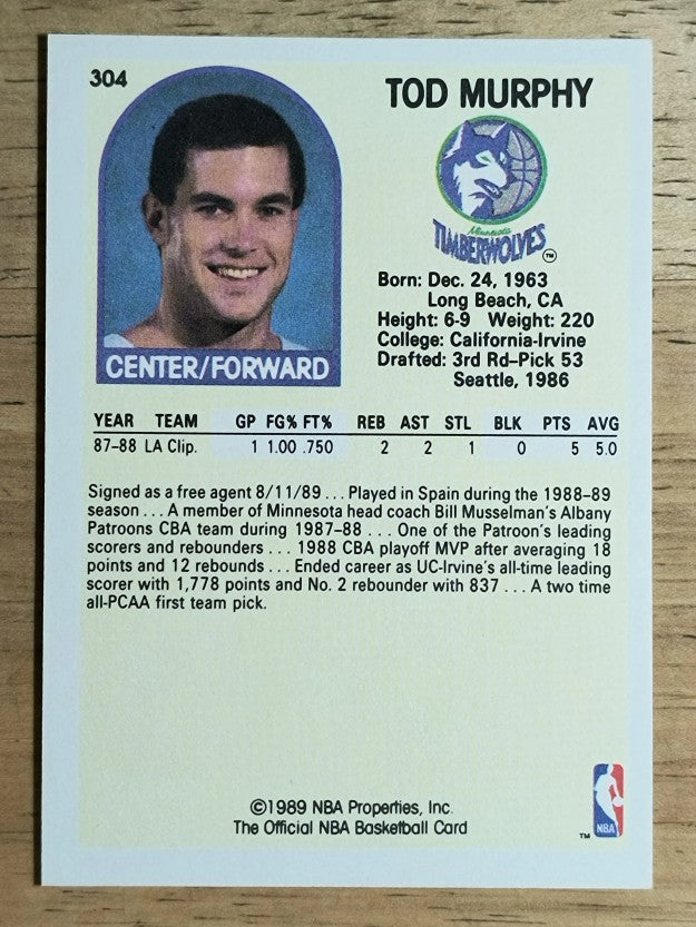 1989-90 Hoops #304 Tod Murphy RC