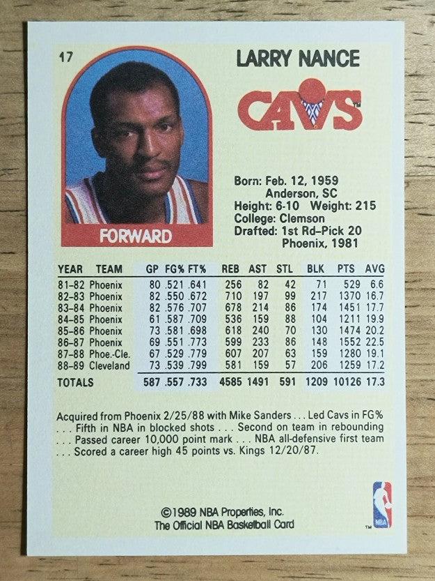 1990 Hoops 100 Superstars #17 Larry Nance