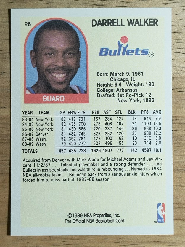 1990 Hoops 100 Superstars #98 Darrell Walker
