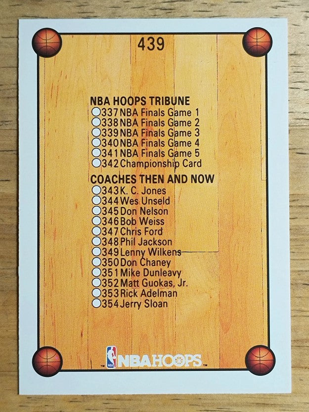 1990-91 Hoops #439 Checklist 5