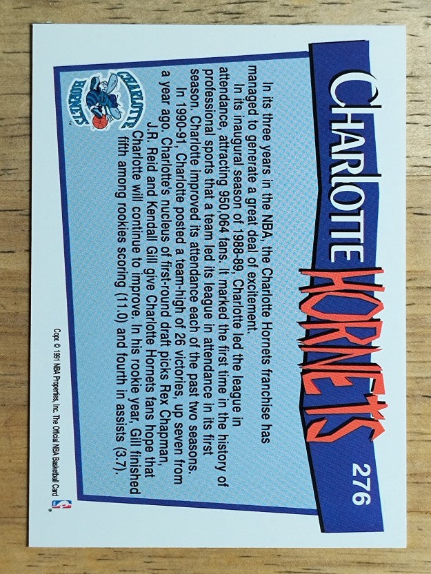 1991-92 Hoops #276 Charlotte Hornets TC