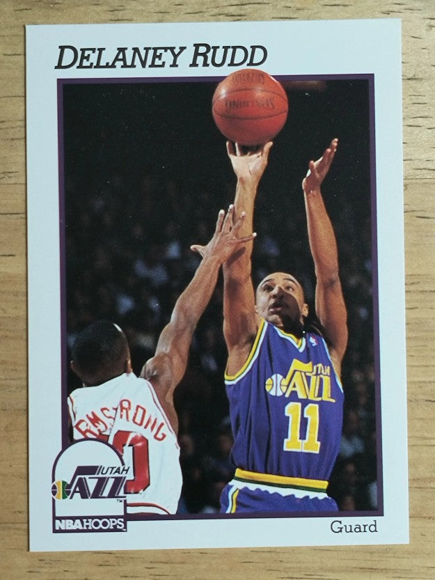 1991-92 Hoops #442 Delaney Rudd