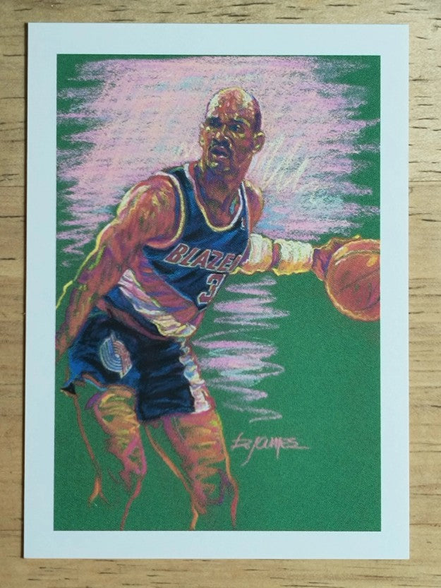 1991-92 Hoops #524 Terry Porter Art