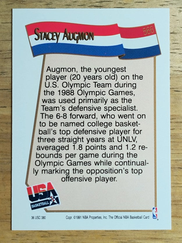 1991-92 Hoops #566 Stacey Augmon USA
