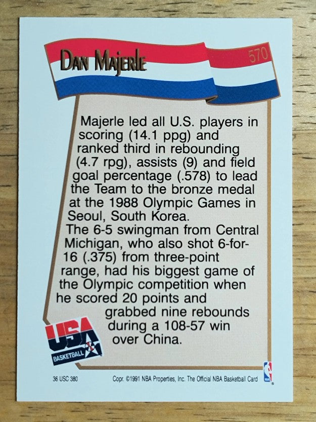 1991-92 Hoops #570 Dan Majerle USA