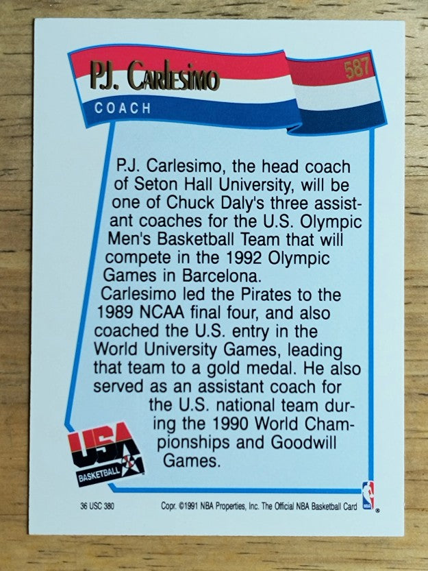 1991-92 Hoops #587 P.J.Carlesimo CO USA RC (NM)