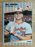 1989 Fleer #616E Bill Ripken DP/Black box covering bat knob