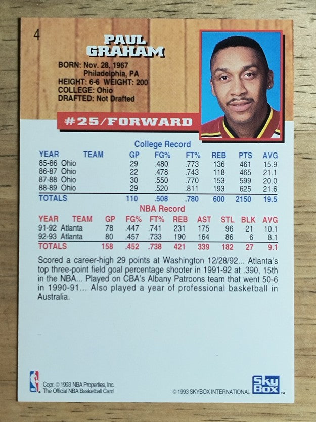 1993-94 Hoops #4 Paul Graham