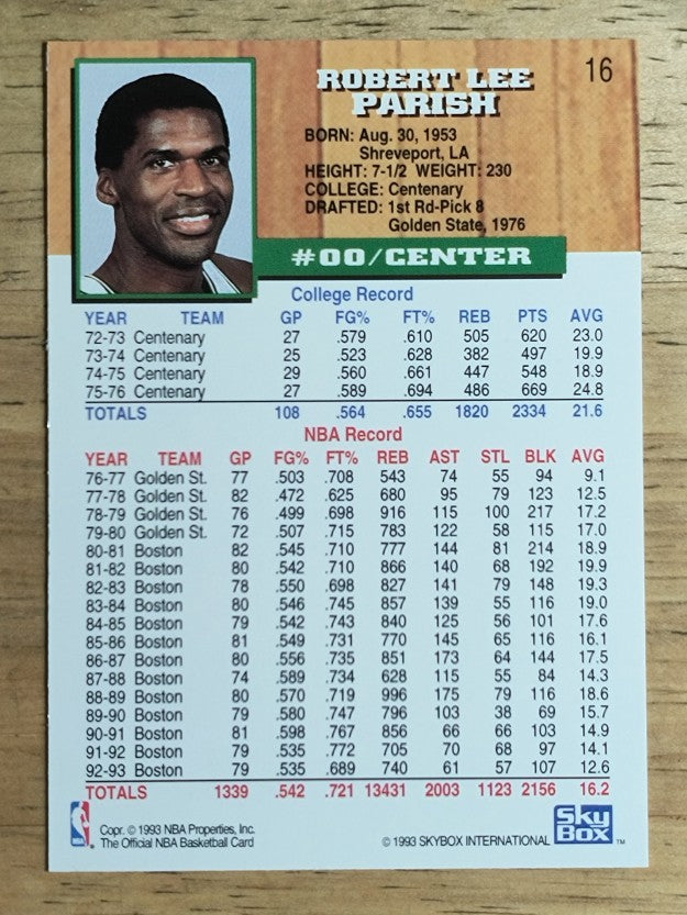 1993-94 Hoops #16 Robert Parish