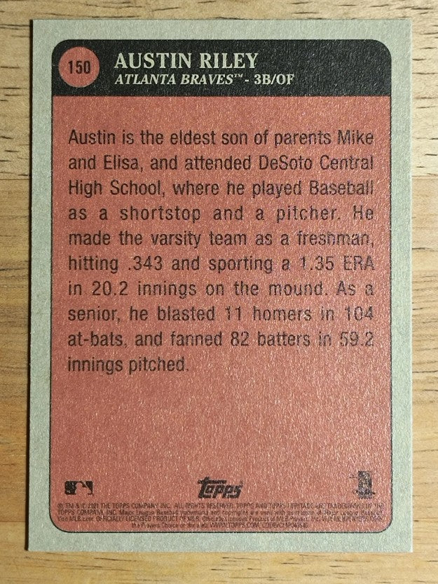 2021 Topps Heritage #150 Austin Riley KP