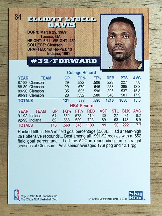 1993-94 Hoops #84 Dale Davis