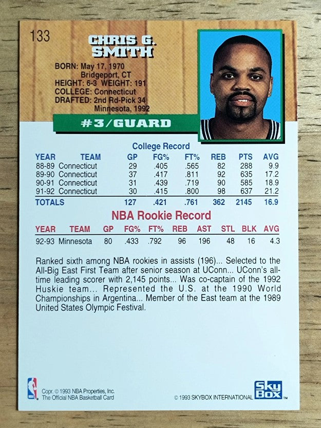 1993-94 Hoops #133 Chris Smith