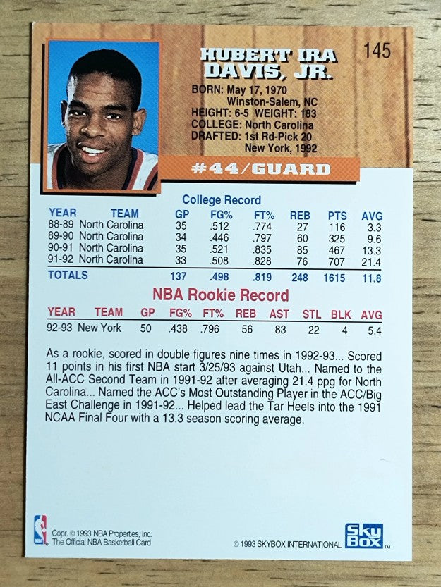 1993-94 Hoops #145 Hubert Davis