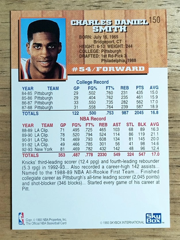 1993-94 Hoops #150 Charles Smith
