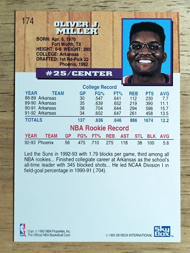 1993-94 Hoops #174 Oliver Miller