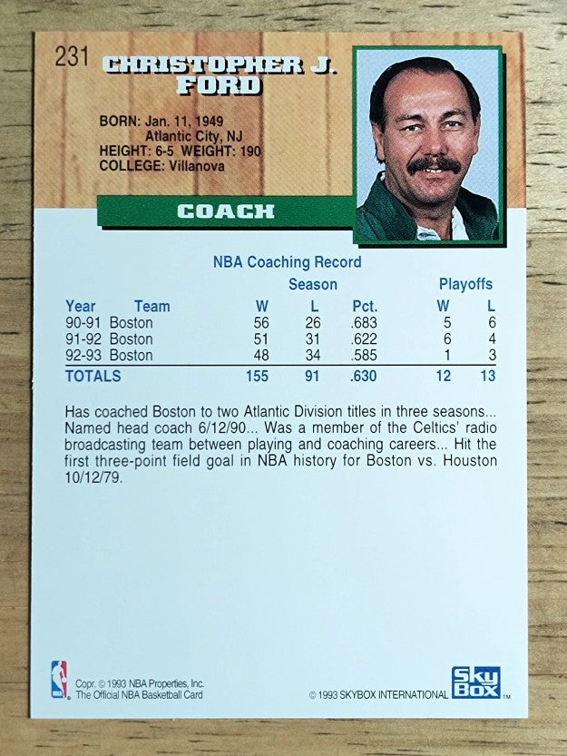 1993-94 Hoops #231 Chris Ford CO