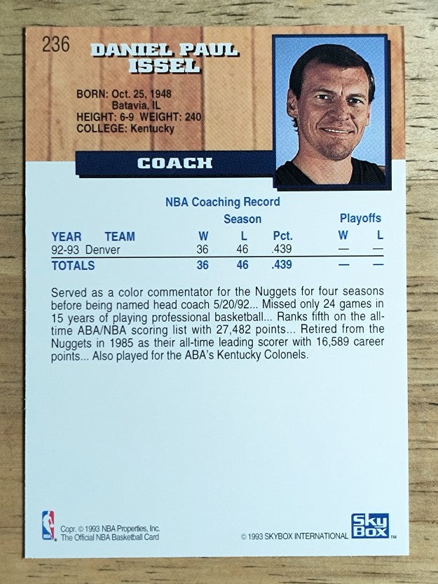 1993-94 Hoops #236 Dan Issel CO