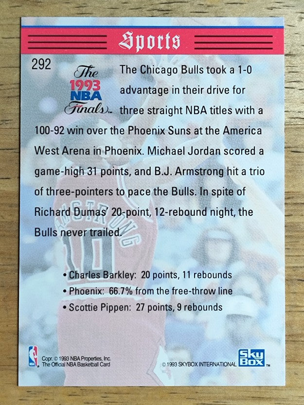 1993-94 Hoops #292 B.J. Armstrong TRIB