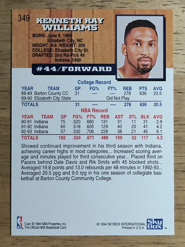 1993-94 Hoops #349 Ken Williams
