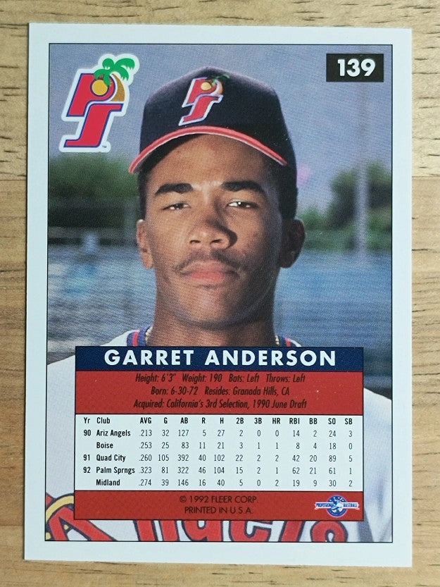 1992-93 Excel #139 Garret Anderson