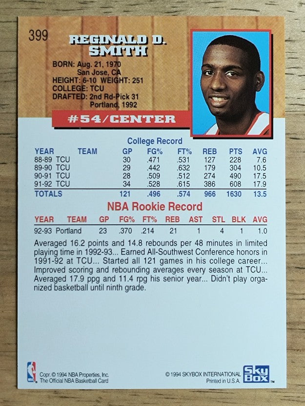 1993-94 Hoops #399 Reggie Smith