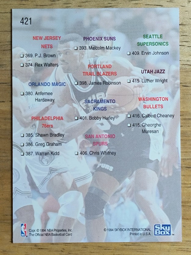 1993-94 Hoops #421 David Robinson CL