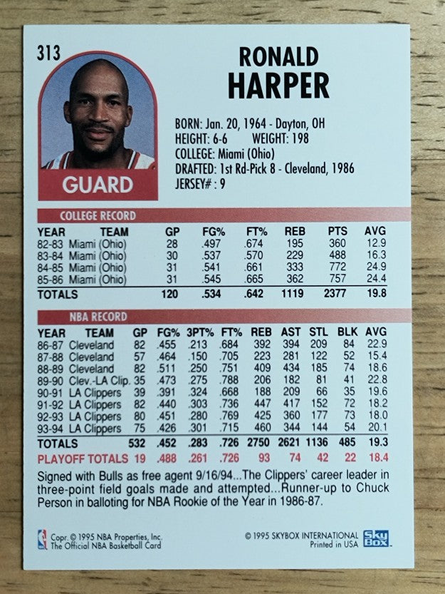 1994-95 Hoops #313 Ron Harper