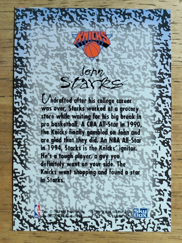 1994-95 Hoops Promo Sheet #5 John Starks