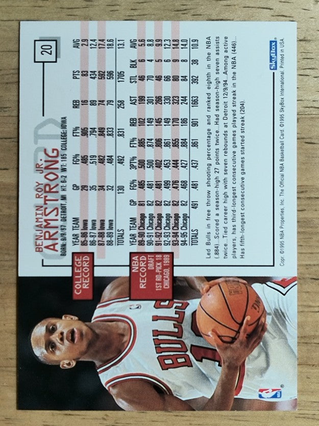 1995-96 Hoops #20 B.J. Armstrong