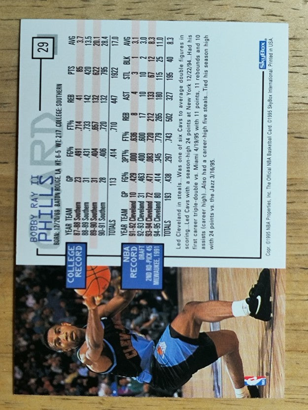 1995-96 Hoops #29 Bobby Phills