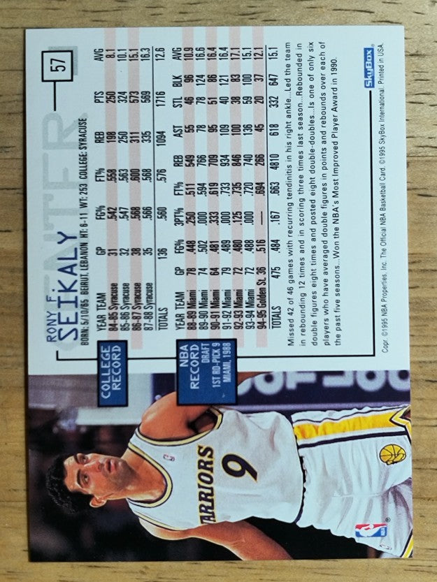 1995-96 Hoops #57 Rony Seikaly