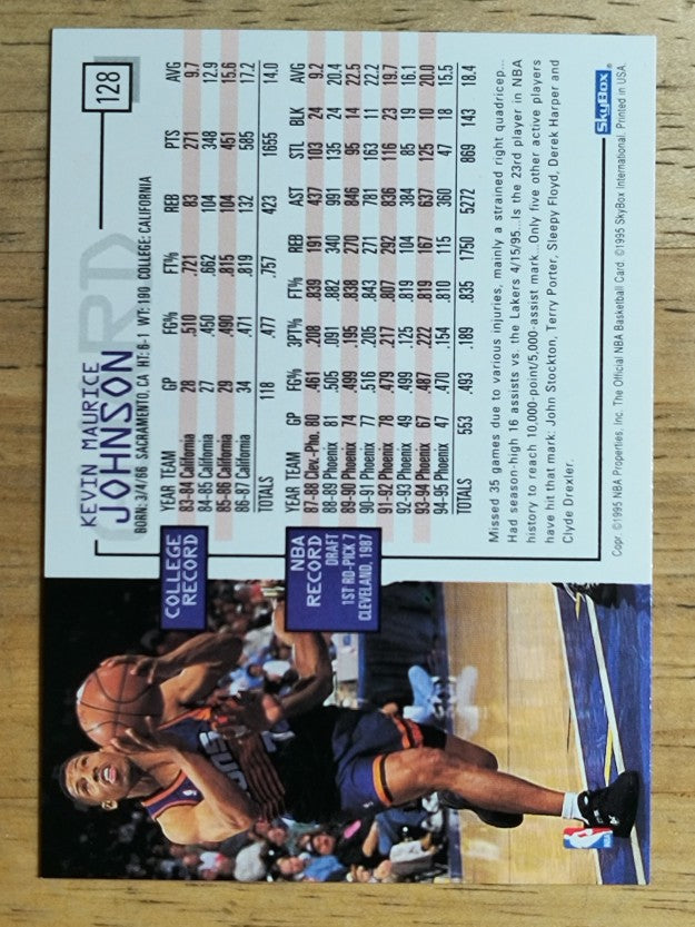 1995-96 Hoops #128 Kevin Johnson