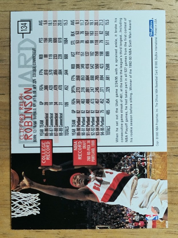 1995-96 Hoops #134 Clifford Robinson