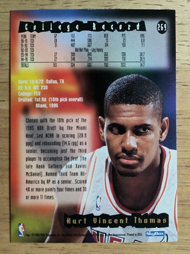 1995-96 Hoops #269 Kurt Thomas RC